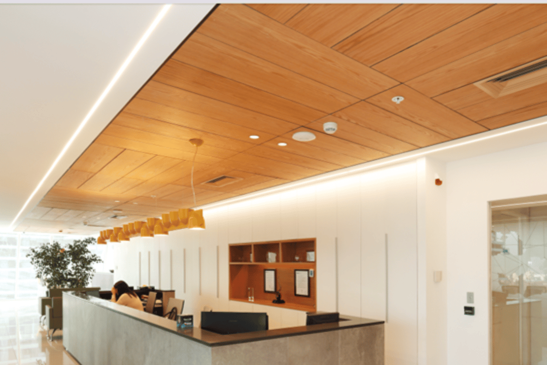Panel de cielo americano de madera
