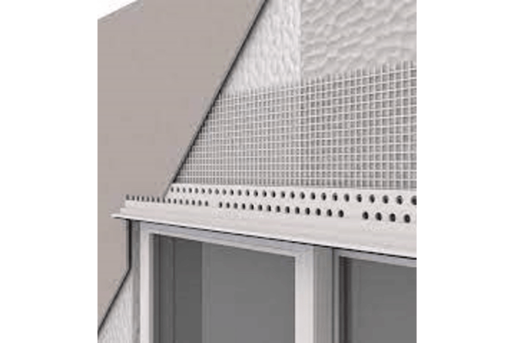 Esquinero vinílico con malla y corta gotera