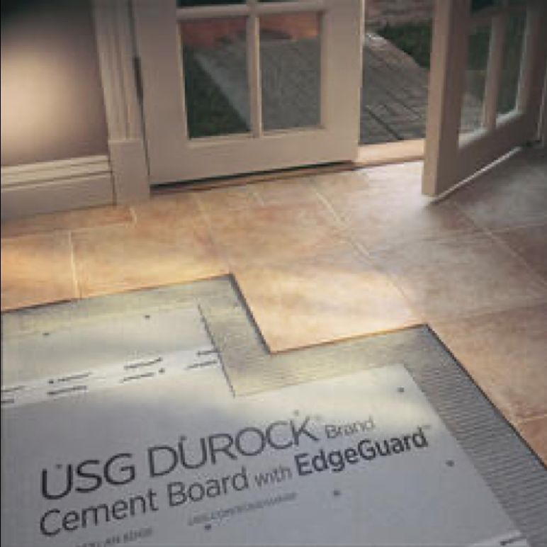 Placa Durock como base de piso en construcción en seco